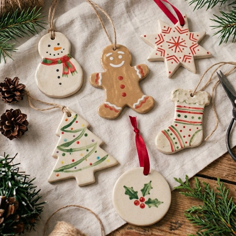 Ceramic Christmas Ornaments workshop | Sun, 29 Nov | Wynberg - Elderflower Creative