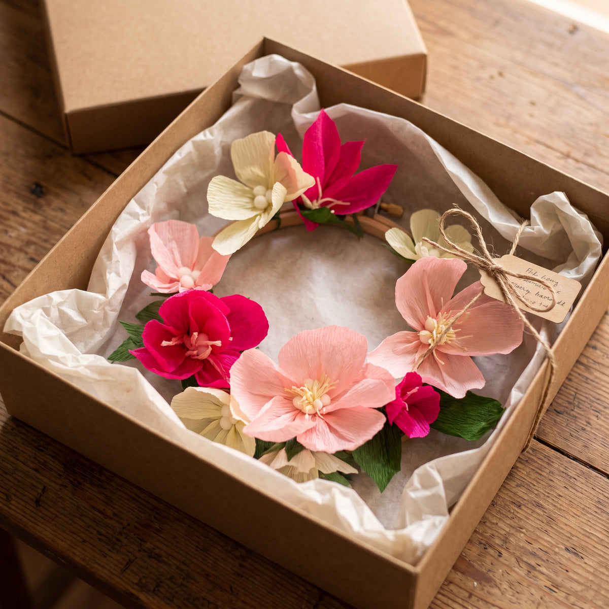 Paper Flower Wreath Workshop | Sun, 29 Nov | Durbanville - Oatlands Cafė