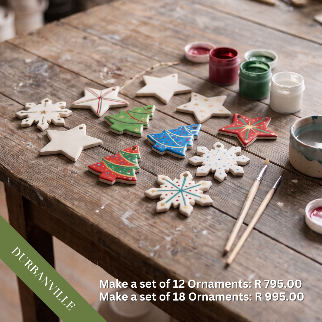 Ceramic Christmas Ornaments Painting Workshop | Sun, 29 Nov  | Durbanville - Oatlands Cafė