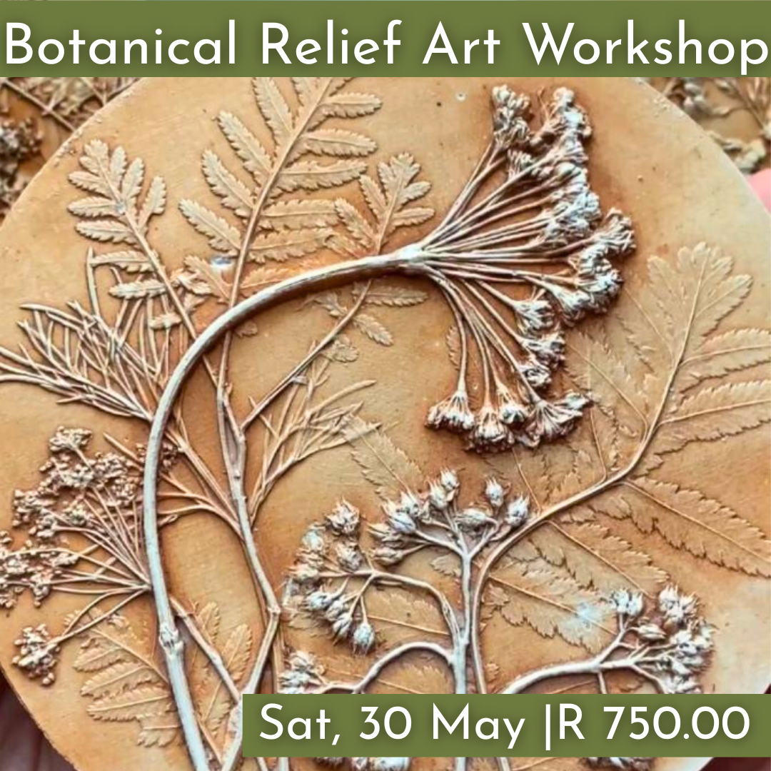 Botanical Relief Art Workshops 2026 | Wynberg - Elderflower Creative | 10:00 am