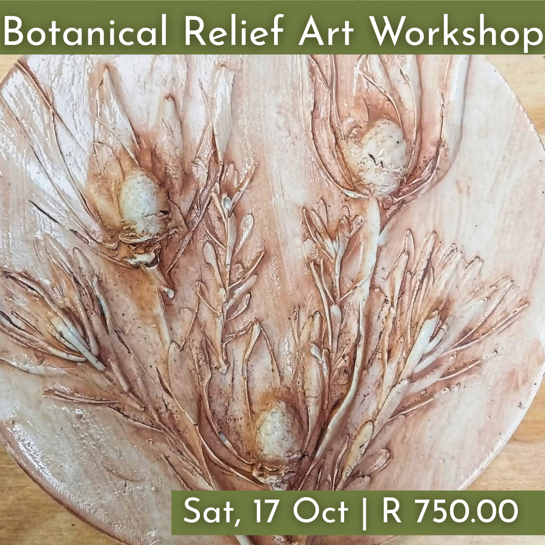 Botanical Relief Art Workshops 2026 | Wynberg - Elderflower Creative | 10:00 am