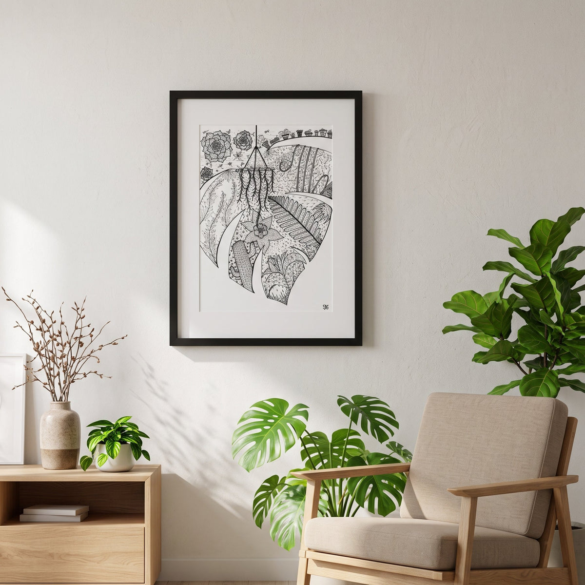 Botanical Line Art Prints (A3)