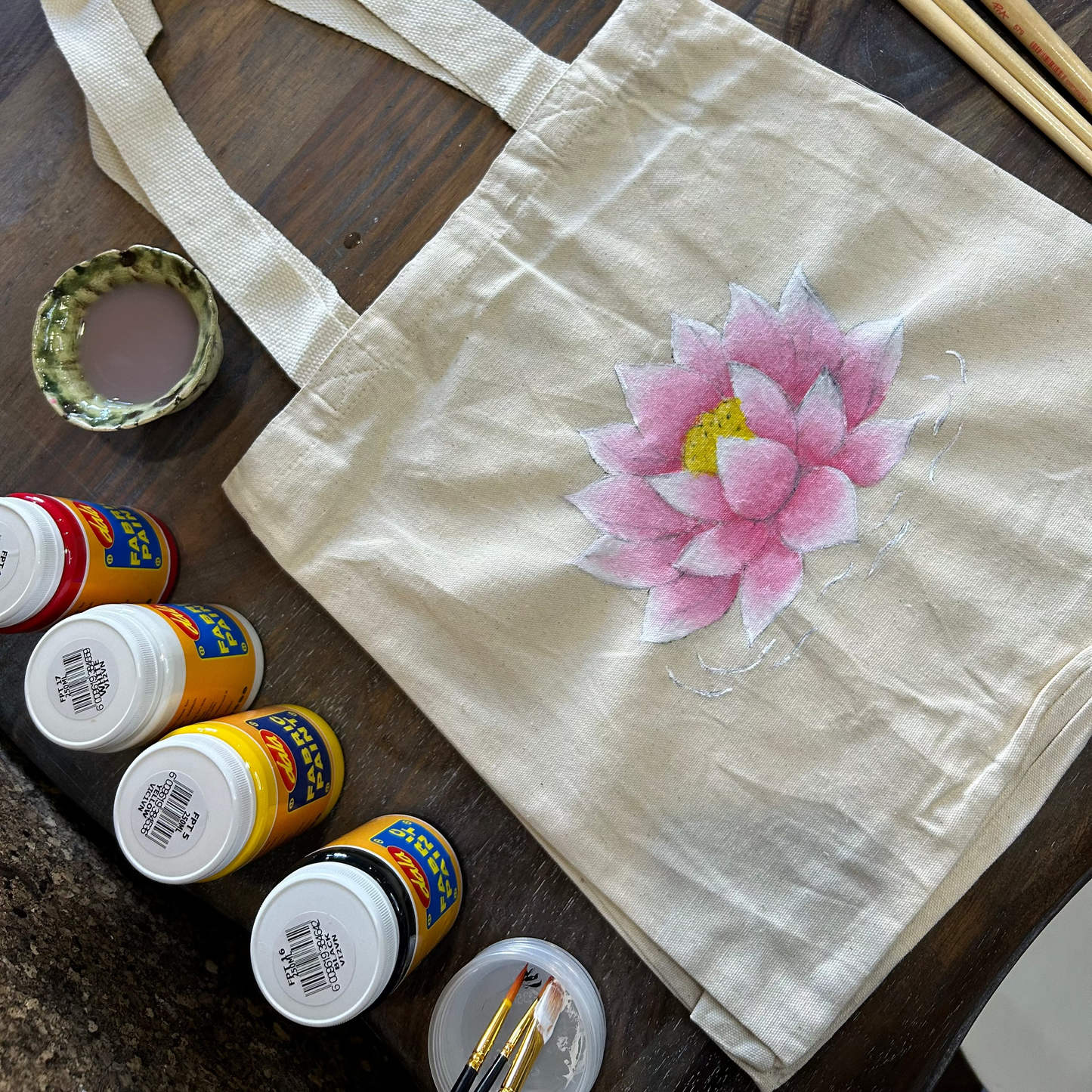Tote Bag Painting Workshop | Sat 18 Jul | Wynberg - Elderflower Creative