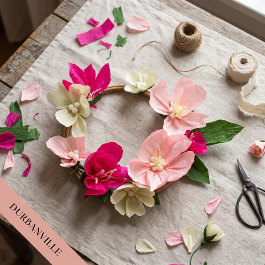 Paper Flower Wreath Workshop | Sun, 29 Nov  | Durbanville - Oatlands Cafė