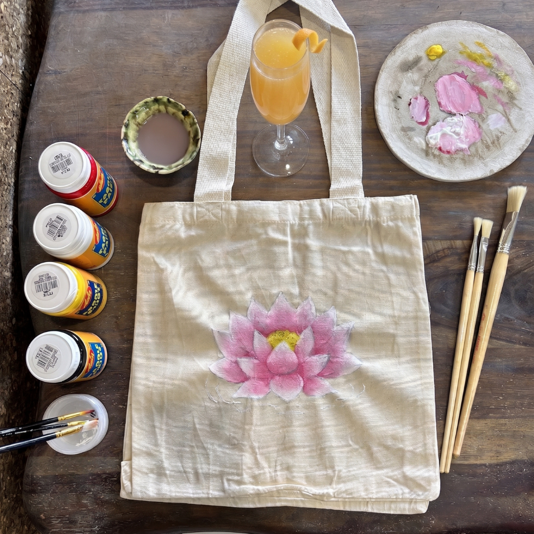 Tote Bag Painting Workshop | Sat 18 Jul | Wynberg - Elderflower Creative