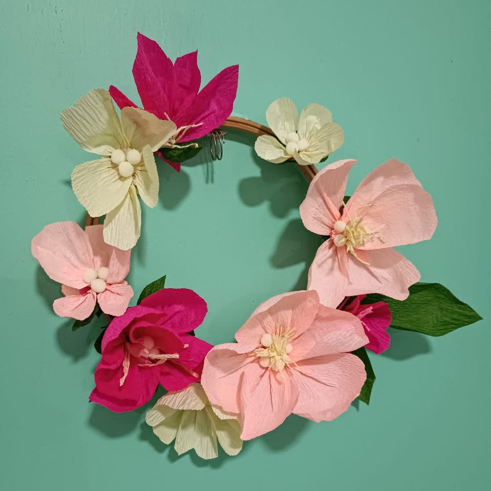 Paper Flower Wreath Workshop | Sun, 29 Nov  | Durbanville - Oatlands Cafė